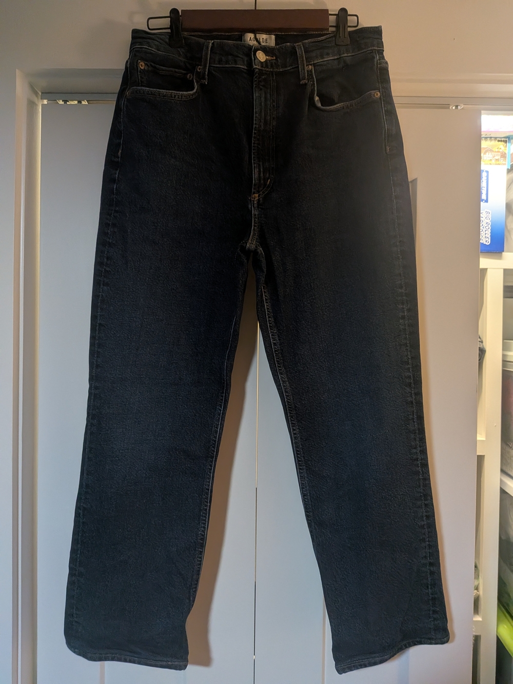 A. GOLDE Song Dark Wash High Rise Stovepipe Slim Straight Jeans Size 30 AGOLDE